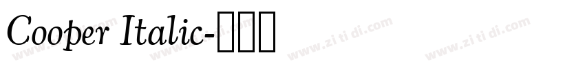 Cooper Italic字体转换 Cooper Italic字体转换